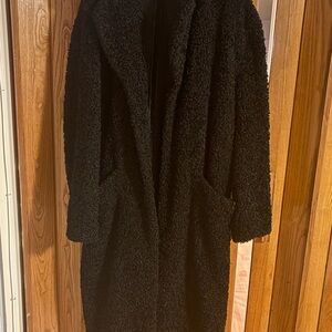 INC International Concepts Black Textured Coat